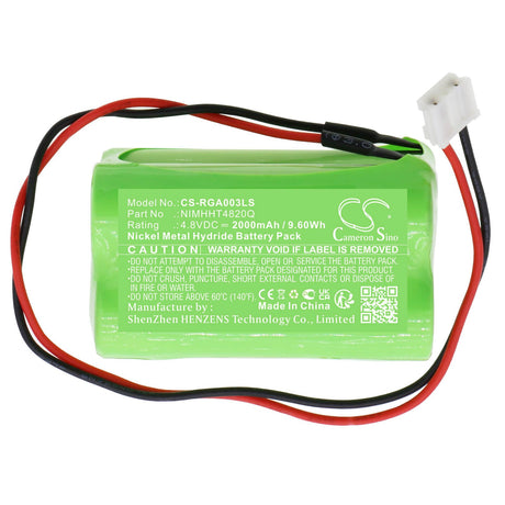 4.8V, Ni-MH, 2000mAh, Emergency Lighting battery fits Rp-technik, Abm, Nimhht4820q, 9.6Wh Emergency Lighting Cameron Sino Technology Limited