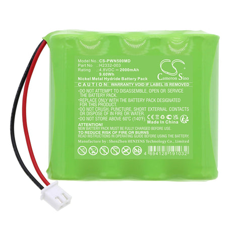 4.8V, Ni-MH, 2000mAh, Medical battery fits Ade, H2332-003, Pwn5, 9.60Wh Medical Cameron Sino Technology Limited (Medical)