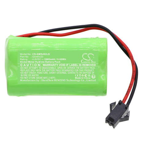 4.8V, Ni-MH, 2000mAh, Solar Battery battery fits Gama Sonic, Gs48v20, 16b01, 16b02, 9.6Wh Solar Battery Cameron Sino Technology Limited