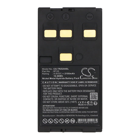 4.8V, Ni-MH, 2100mAh, Equipment, Survey, Test battery fits Hi-target, Dt02, Dt02 Total Station, 10.08Wh Equipment, Survey, Test Cameron Sino Technology Limited