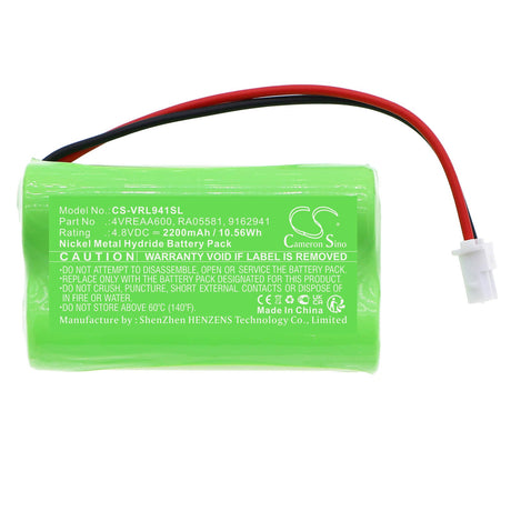 4.8V, Ni-MH, 2200mAh, Siren Alarm battery fits Volvo, 4vreaa600, C70, S70, 10.56Wh Siren Alarm Cameron Sino Technology Limited