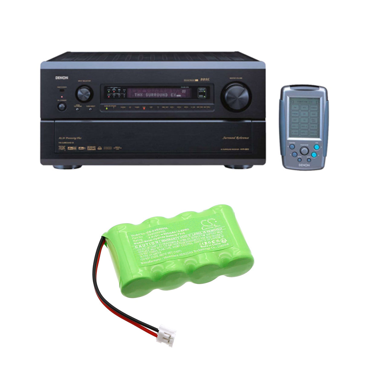 4.8V, Ni-MH, 600mAh, Remote Control battery fits Denon, Rc-8000, 2.88Wh Remote Control Cameron Sino Technology Limited