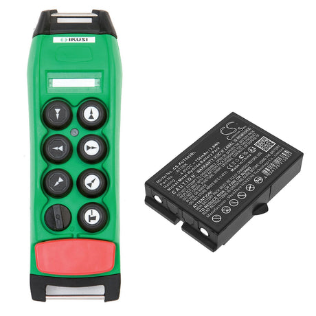 4.8V, Ni-MH, 750mAh, Crane Remote Control battery fits Ikusi, 2303692, 2303692, Atex Transmitters, 3.6Wh Crane Remote Control Cameron Sino Technology Limited