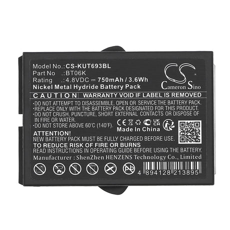4.8V, Ni-MH, 750mAh, Crane Remote Control battery fits Ikusi, 2303692, 2303692, Atex Transmitters, 3.6Wh Crane Remote Control Cameron Sino Technology Limited