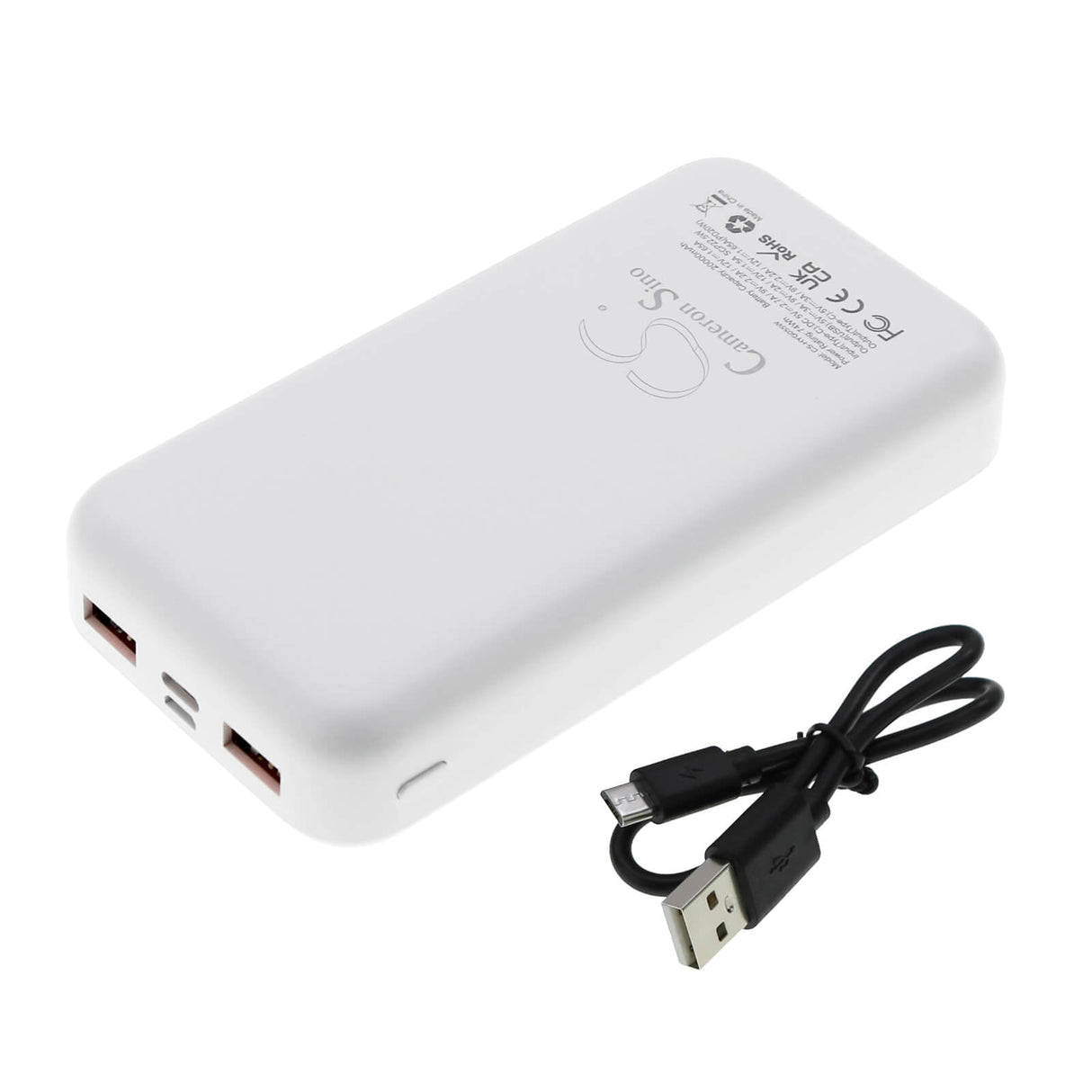 5.0v, Li-polymer, 20000mah, White Power Bank 20000mah, 100.00wh Power Bank Cameron Sino Technology Limited (Power Tools)