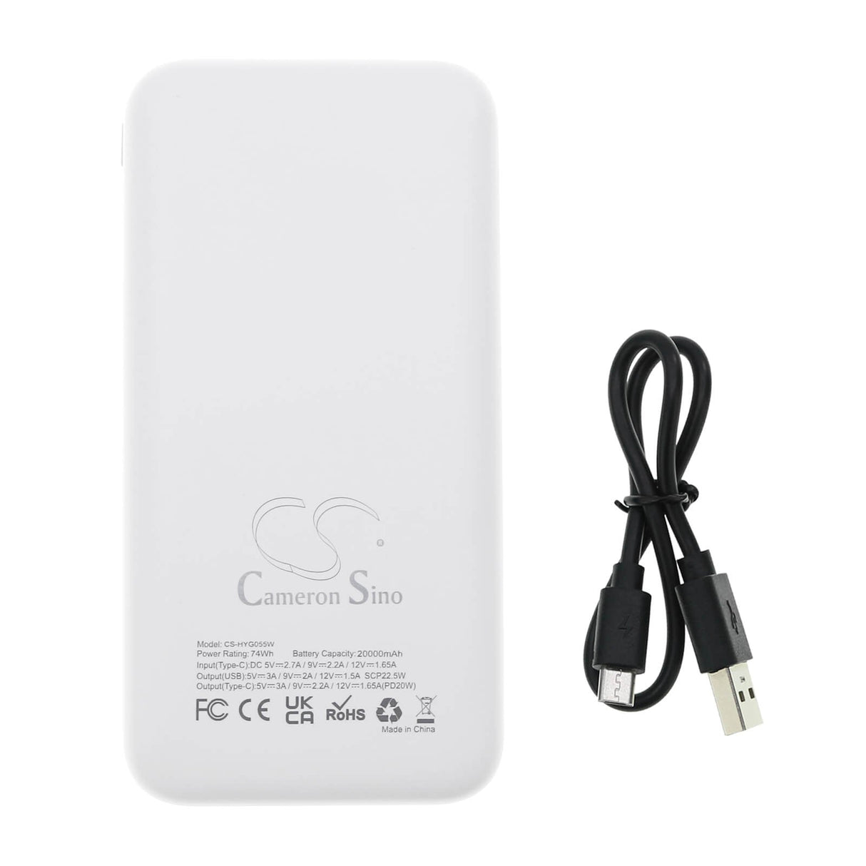 5.0v, Li-polymer, 20000mah, White Power Bank 20000mah, 100.00wh Power Bank Cameron Sino Technology Limited (Power Tools)