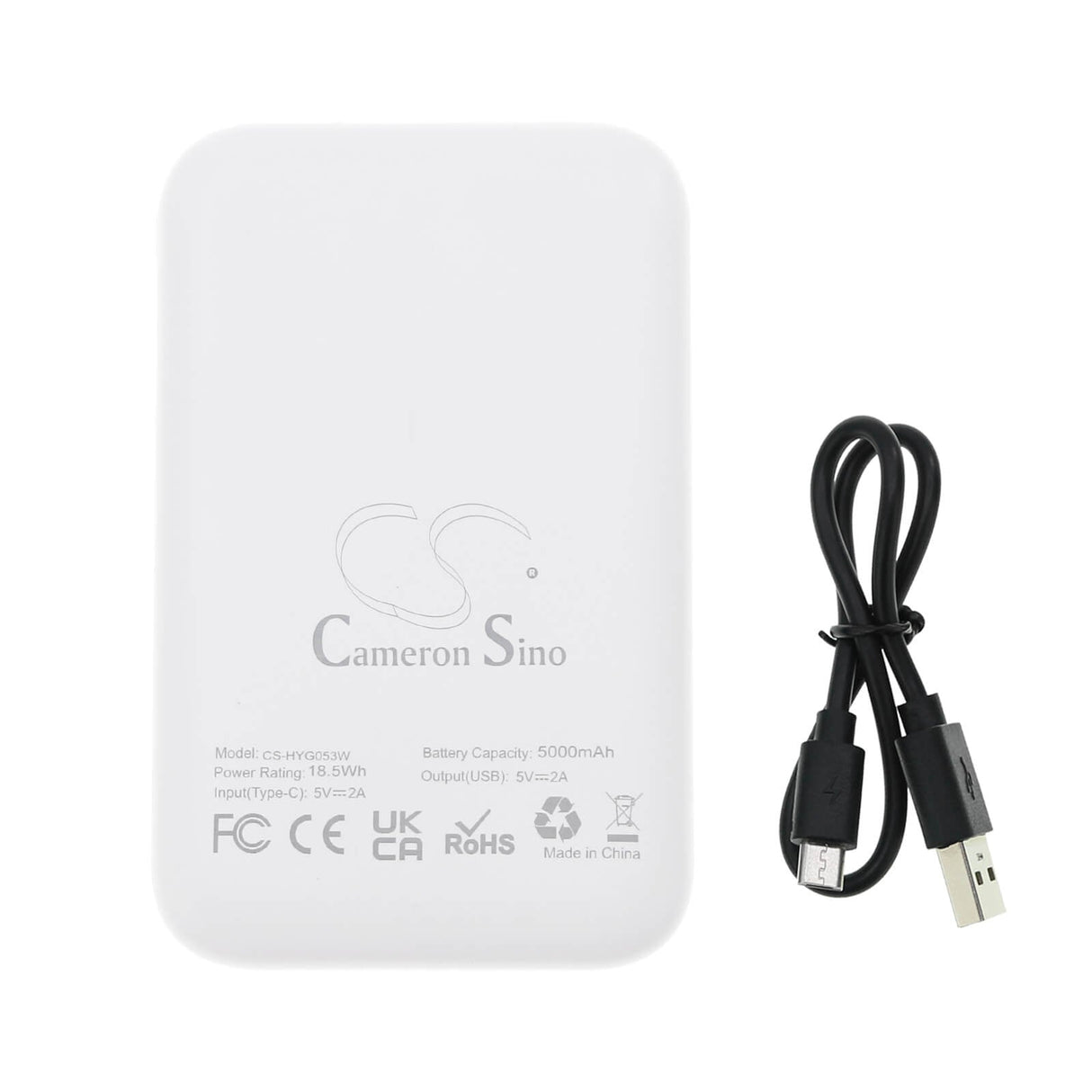 5.0v, Li-polymer, 5000mah, Battery Fits Cameron Sino White Power Bank 5000mah, 25.00wh Power Bank Cameron Sino Technology Limited (Power Tools)