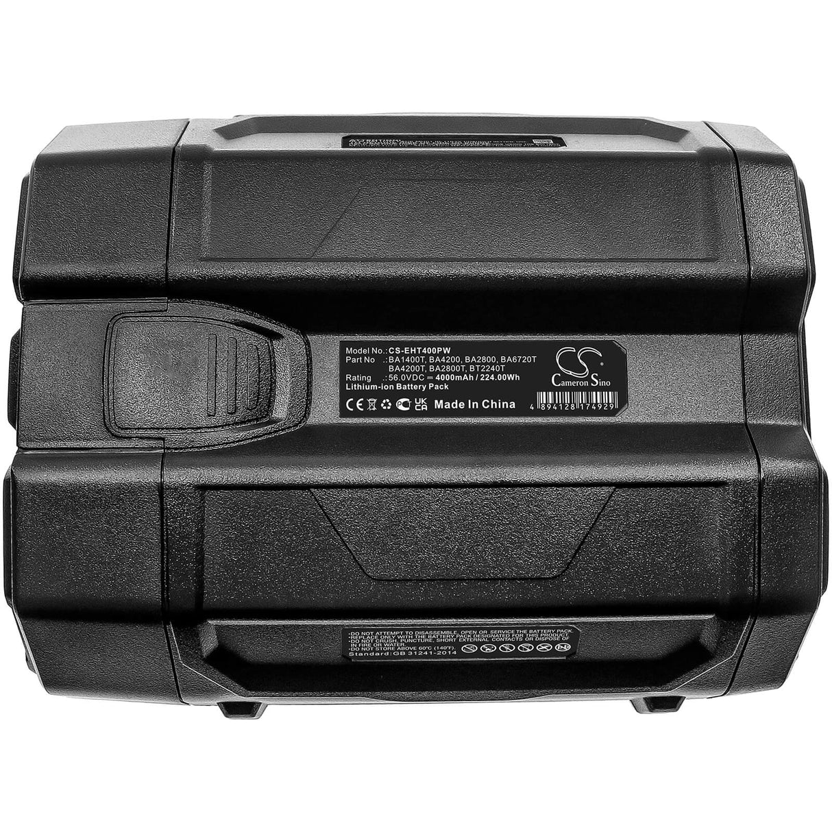 56.0V, Li-ion, 4000mAh, Gardening Tools battery fits Ego, Ba1400t, Cs1400, Cs1403, 224.0Wh Gardening Tools Cameron Sino Technology Limited (Dangerous Goods)