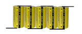 6 Volt 3000Mah NiCd PKcell battery pack shrink wrapped with tabs at each end Battery Pack Canadianbatteries.com   