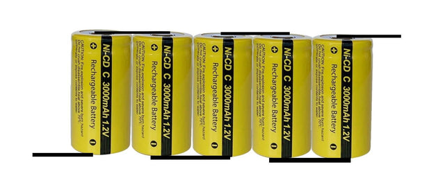 6 Volt 3000Mah NiCd PKcell battery pack shrink wrapped with tabs at each end Battery Pack Canadianbatteries.com   