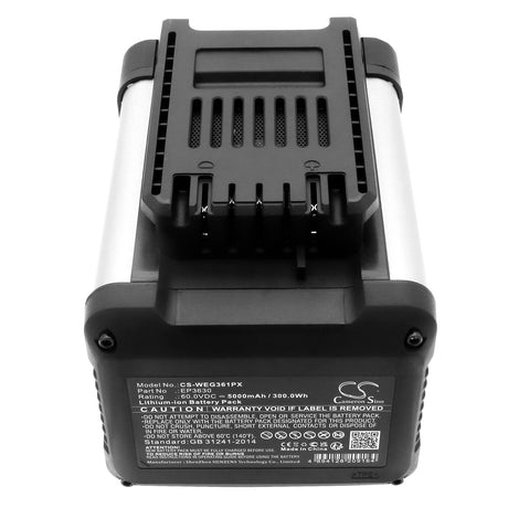 60.0V, Li-ion, 5000mAh, Lawn Mowers battery fits Enviro, Ep3620, Ep3630, 300.0Wh Lawn Mowers Cameron Sino Technology Limited