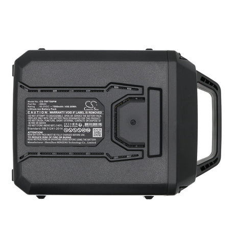 60.0V, Li-ion, 7500mAh, Lawn Mowers battery fits Toro, 88620, 120 Mph Brushless Leaf Blower, 16 In. (40.6 Cm) Brushless Cha, 450.0Wh Lawn Mowers Cameron Sino Technology Limited (Dangerous Goods)