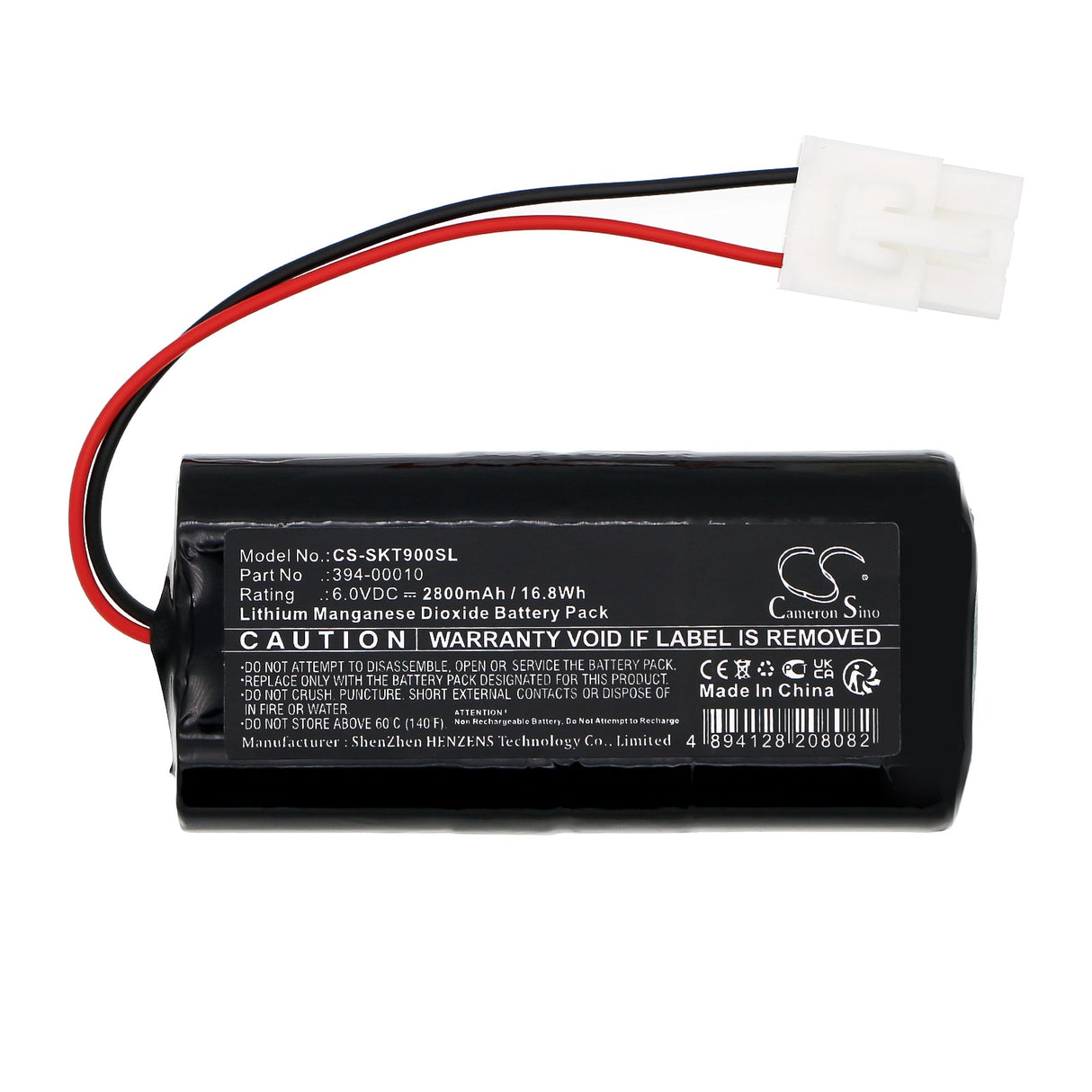 6.0V, Li-MnO2, 2800mAh, Equipment, Survey, Test battery fits Skybitz, Smarttank St90, Tanklink, 16.8Wh Equipment, Survey, Test Cameron Sino Technology Limited