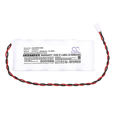 6.0V, Ni-CD, 2000mAh, Medical battery fits Bci, Sonnenschein, 4032-001, Microspan 1040 Pulse Oximeter, Microspan 8700 Pulse Oximeter, 12.00Wh Medical Cameron Sino Technology Limited (Medical)