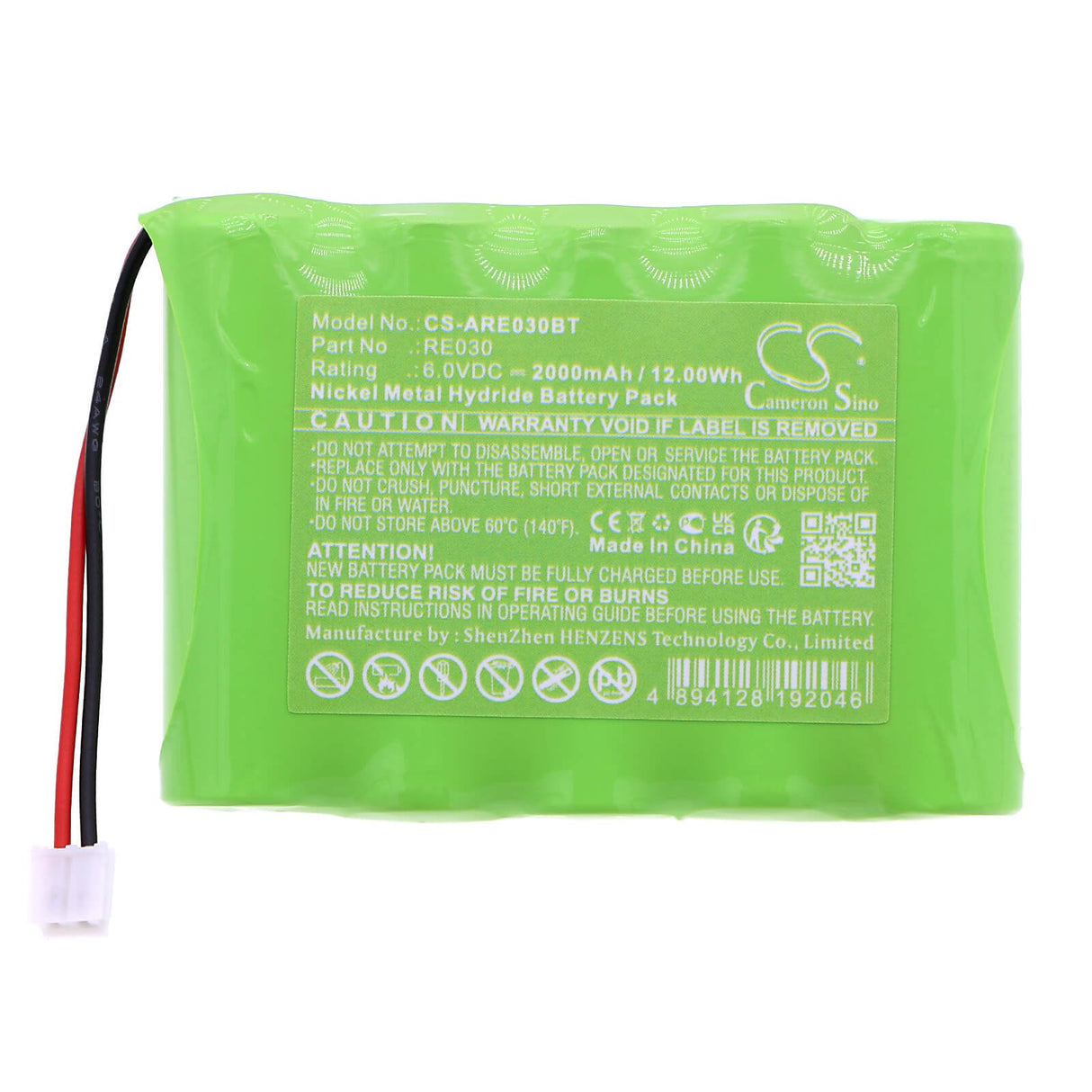 6.0v, Ni-mh, 2000mah, Alarm Battery Fits Alula, Repeater, Translator, 12.00wh Alarm System Cameron Sino Technology Limited   