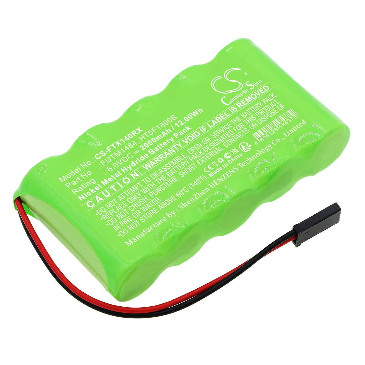 6.0V, Ni-MH, 2000mAh, Remote Controller battery fits Futaba, Futm1484, Transmitter 10j, Transmitter 14sg, 12Wh Remote Controller Cameron Sino Technology Limited