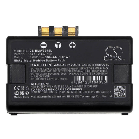 6.0V, Ni-MH, 300mAh, Siren Alarm battery fits Bmw, 84 10 6 833 994, F44 228i Xdrive, F44 M235i Xdrive, 1.8Wh Siren Alarm Cameron Sino Technology Limited