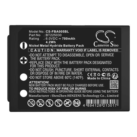 6.0V, Ni-MH, 700mAh, Crane Remote Control battery fits Hbc, Funkfernsteuerung Tele Teach T, Ttb 05, 4.2Wh Crane Remote Control Cameron Sino Technology Limited