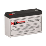 Batterie de remplacement 6V, 12Ah pour Idealpower Ela-6v-12ah avec bornes F1 Plomb-acide scellé CB Titre par défaut générique