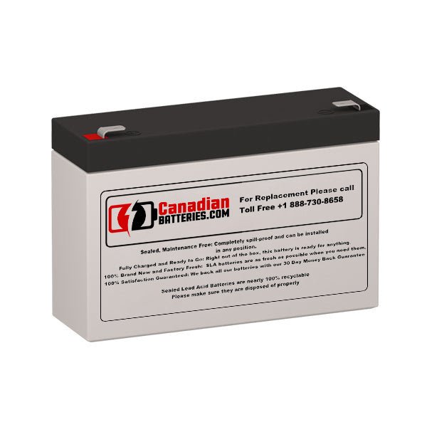 6V, 7.2Ah, replacement battery for Ultramax Np7.5-6 with F1 terminals Sealed Lead Acid CB Generic Default Title