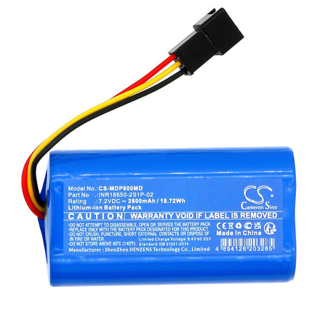 7.2V, Li-ion, 2600mAh, Medical battery fits Medcaptain, Inr18650-2s1p-02, Mp-60a, Sys-6010a, 18.72Wh Medical Cameron Sino Technology Limited (Medical)