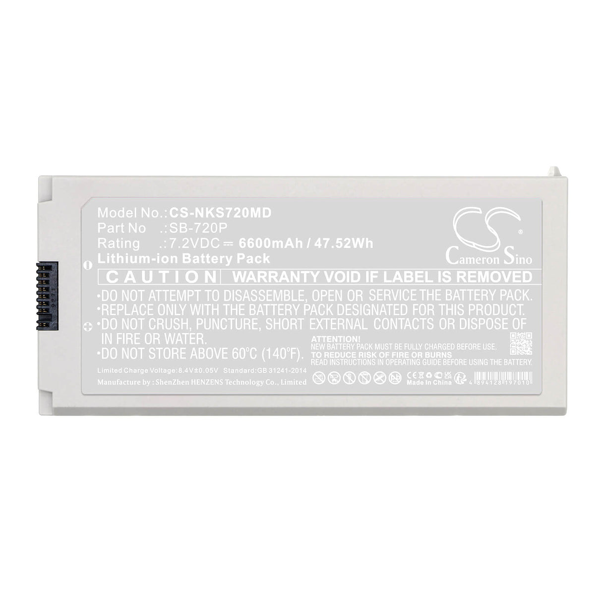 7.2V, Li-ion, 6600mAh, Medical battery fits Nihon Kohden, Sb-710p, Defibrillation Monitor, Life Scope Svm-7200, 47.52Wh Medical Cameron Sino Technology Limited (Medical)