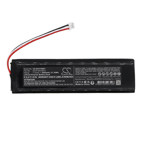 7.2V, Li-Polymer, 3800mAh, DVD Player battery fits Sencor, 2s1p-904365/3, Spv7903t, Spv-7903t, 27.36Wh DVD Player Cameron Sino Technology Limited
