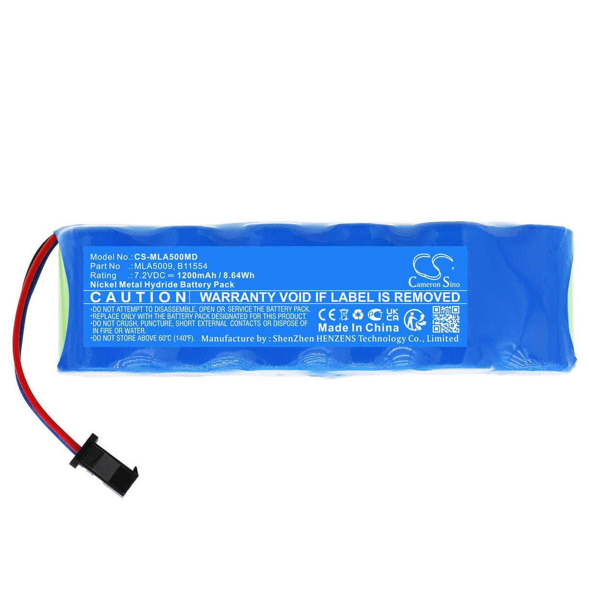 7.2V, Ni-MH, 1200mAh, Medical battery fits Micro Medical, 69100700, Spiro 850, 8.64Wh Medical Cameron Sino Technology Limited (Medical)