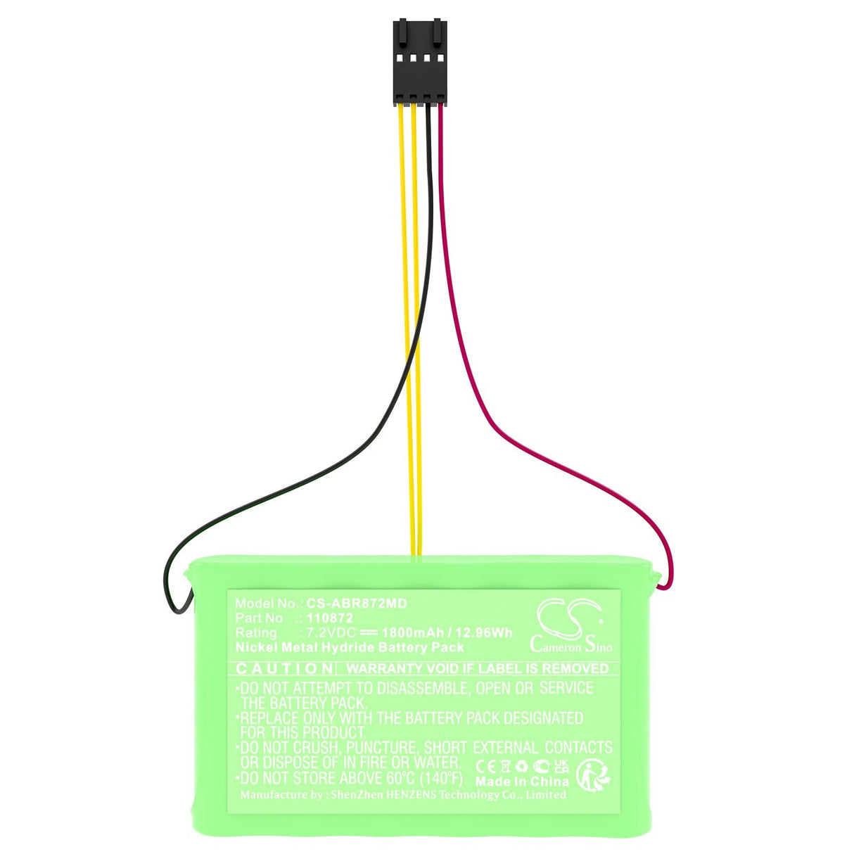 7.2V, Ni-MH, 1800mAh, Medical battery fits Abilanx, Scale, Type Irus, 12.96Wh Medical Cameron Sino Technology Limited (Medical)