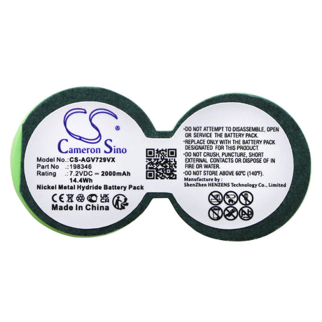 7.2V, Ni-MH, 2000mAh, Vacuum battery fits Aeg, Quigg Vc 72.09, 14.40Wh Vacuum Cameron Sino Technology Limited