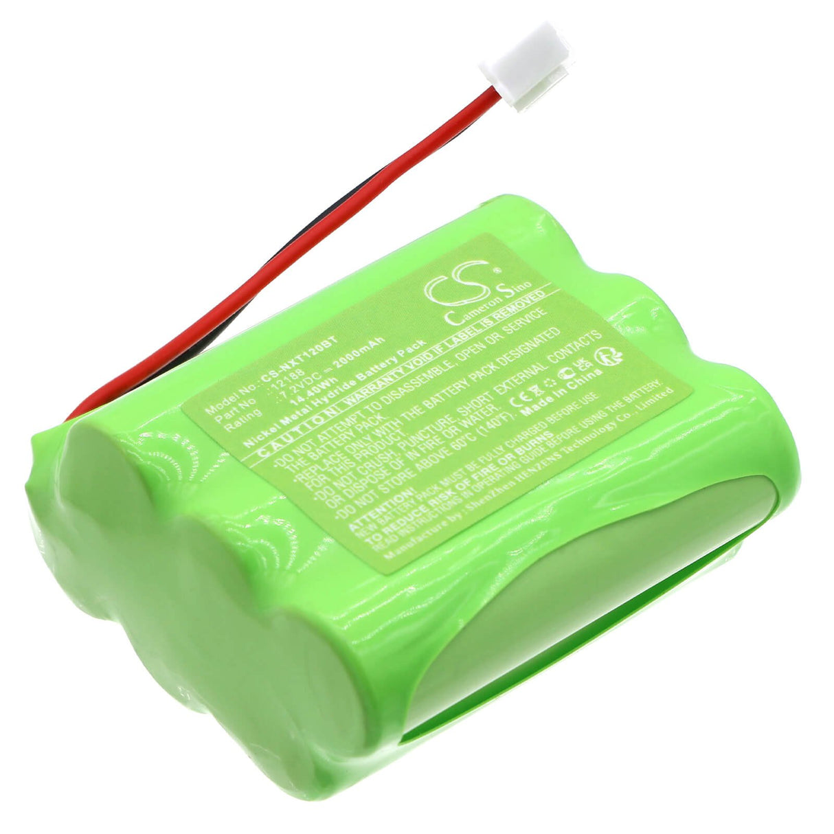 7.2v, Ni-mh, 2000mah, Alarm Battery Fits Lupus, Xt1, Xt1 12000, 14.40wh Alarm System Cameron Sino Technology Limited   