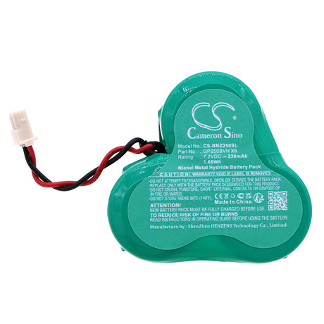 7.2V, Ni-MH, 230mAh, Siren Alarm battery fits Mercedes-benz, Gp250bvh X6, Viano 2004 Alarm Security, Vito 2003 Alarm Security, 1.66Wh Siren Alarm Cameron Sino Technology Limited