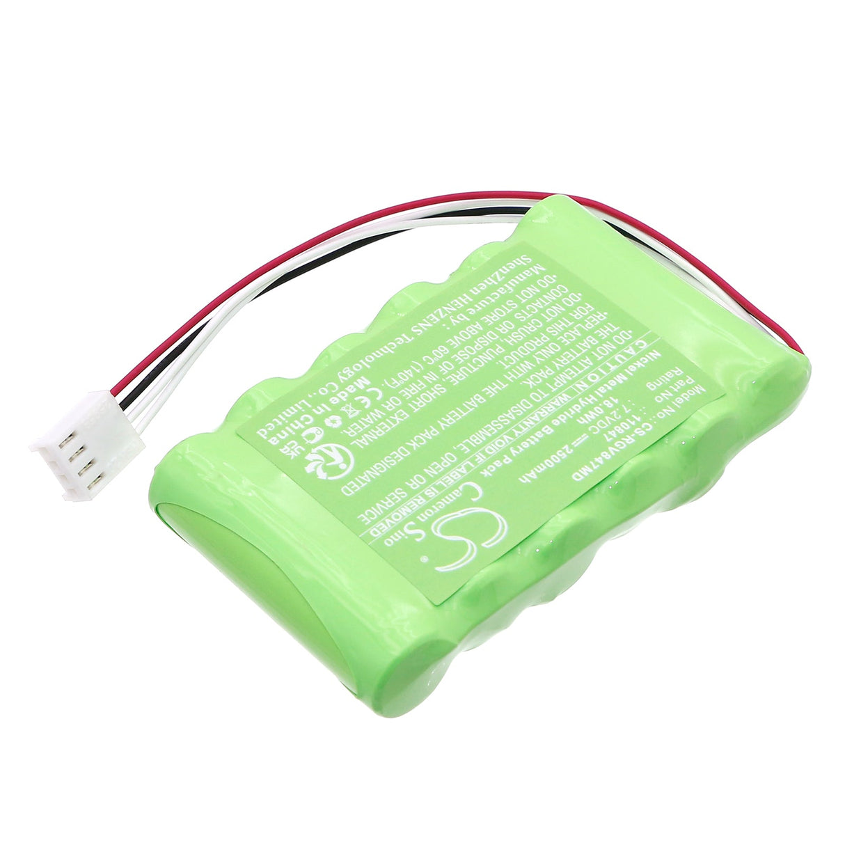 7.2V, Ni-MH, 2500mAh, Medical battery fits Rigel, Uni-sim Vital Signs Simulator, 18.0Wh Medical Cameron Sino Technology Limited (Medical)