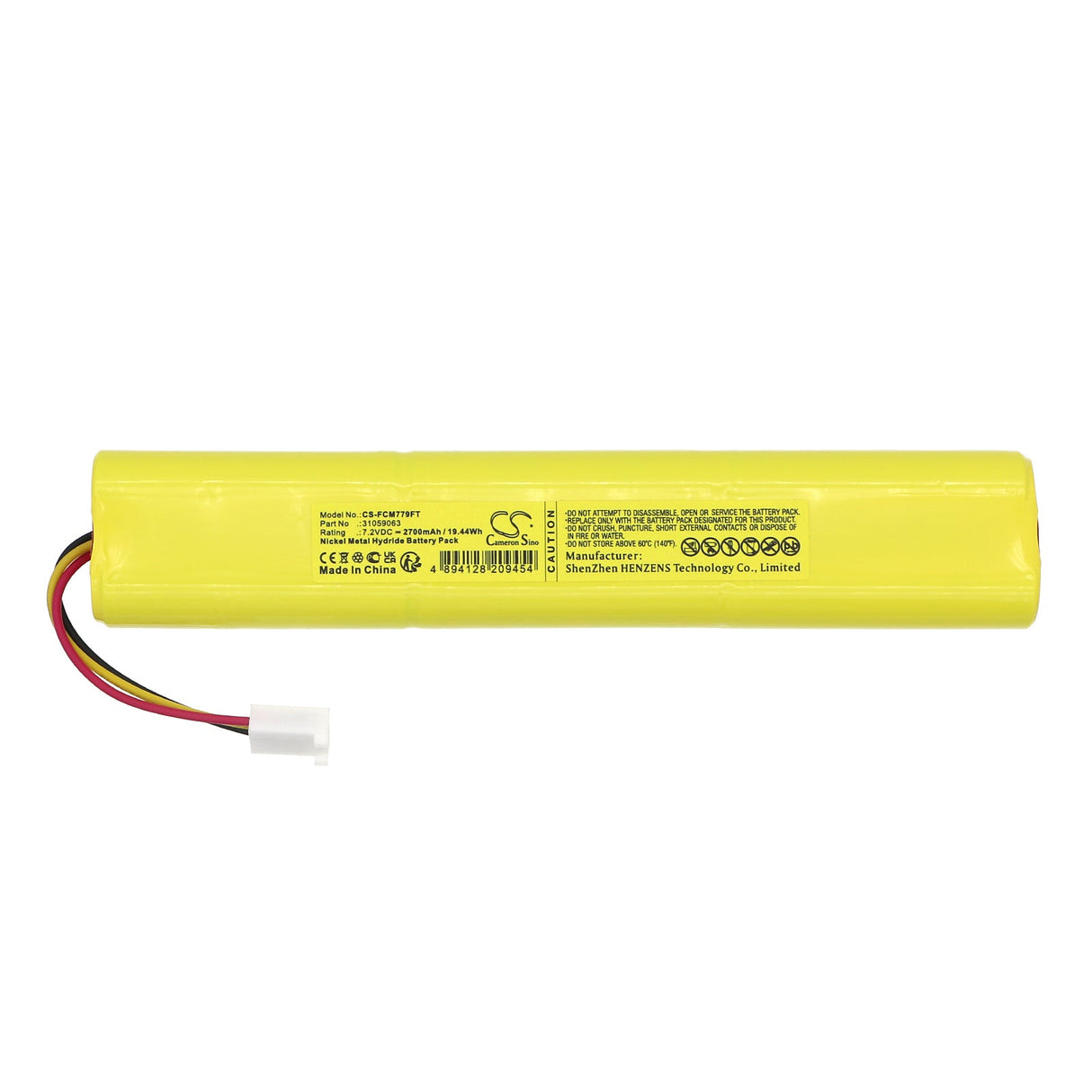 7.2V, Ni-MH, 2700mAh, Flashlight battery fits Facom, 31059063, 779.cl1, 779.cl16, 19.44Wh Flashlight Cameron Sino Technology Limited