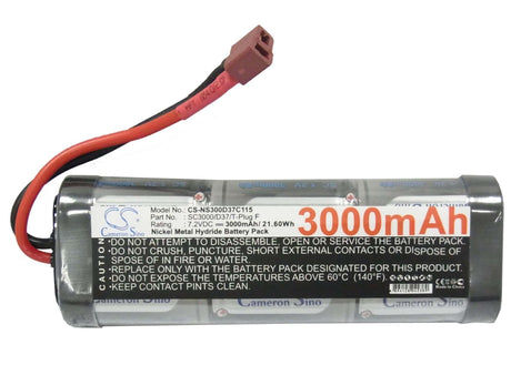 7.2V, Ni-MH, 3000mAh, Cars battery fits Rc, Cs-ns300d37c115, Cs-ns300d37c115, 21.6Wh Cars Cameron Sino Technology Limited
