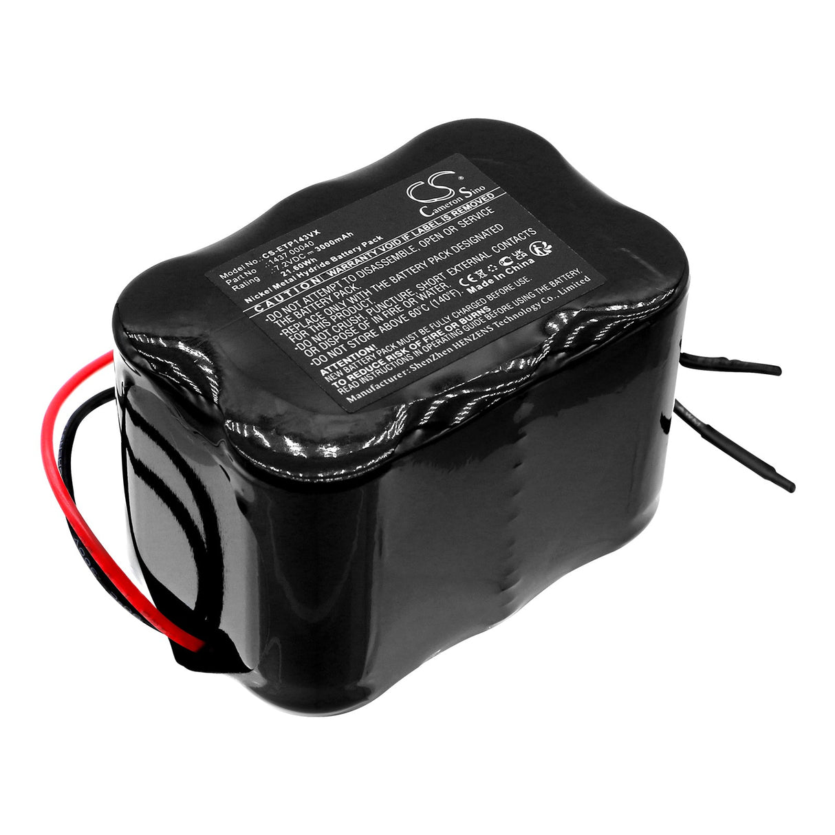 7.2V, Ni-MH, 3000mAh, Vacuum Battery fits Eta, 1437 Ponto, 21.60Wh Vacuum Cameron Sino Technology Limited