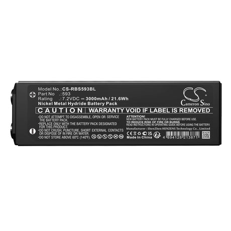 7.2V, Ni-MH, 3000mAh, Crane Remote Control battery fits Scanreco, 593, 16131, 17162, 21.6Wh Crane Remote Control Cameron Sino Technology Limited