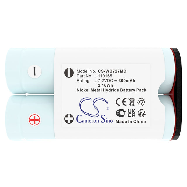 7.2V, Ni-MH, 300mAh, Medical battery fits Welch-allyn, Microtymp 1, Mt1, 2.16Wh Medical Cameron Sino Technology Limited (Medical)
