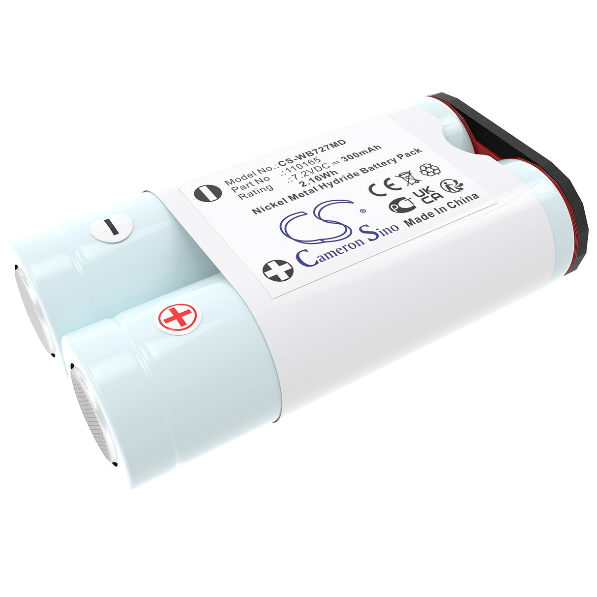 7.2V, Ni-MH, 300mAh, Medical battery fits Welch-allyn, Microtymp 1, Mt1, 2.16Wh Medical Cameron Sino Technology Limited (Medical)