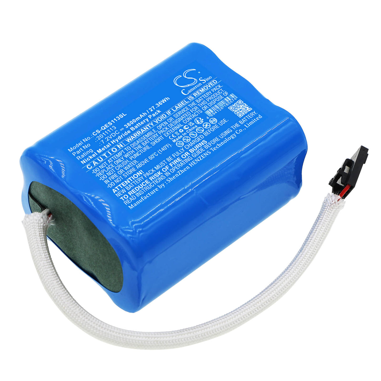 7.2V, Ni-MH, 3800mAh, Equipment battery fits Qed, 2011113, Environmental Systems, 27.36Wh Equipment, Survey, Test Cameron Sino Technology Limited