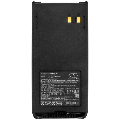 7.4V, Li-ion, 1800mAh, Two-Way Radio battery fits Vertex, Marantz, Standard Horizon, Yaesu, Fnb-v105li, Hx280, Hx280e, 13.32Wh Two-Way Radio Cameron Sino Technology Limited