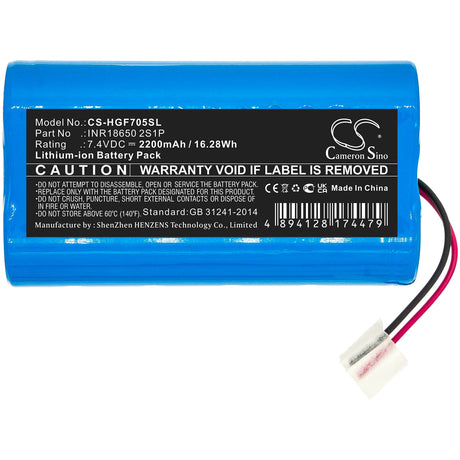 7.4V, Li-ion, 2200mAh, Personal Care battery fits Chi Escape, Inr18650 2s1p, Gf7054, 16.28Wh Personal Care Cameron Sino Technology Limited