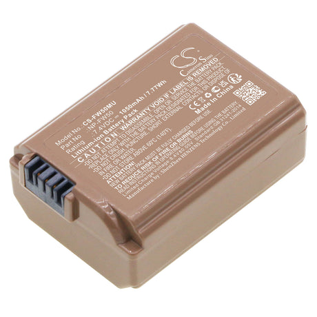 7.4V, Li-ion, 1050mAh, Camera battery fits Sony, Np-fw50, Alpha 33, Alpha 5000, 7.77Wh Camera Cameron Sino Technology Limited (Camera)