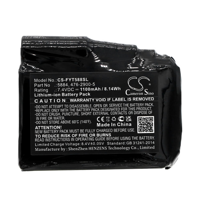7.4V, Li-ion, 1100mAh, Heated Clothes battery fits Fly Racing, 476-2900-5, Heated Glove, Ignitor Gloves, 8.14Wh Heated Clothes Cameron Sino Technology Limited