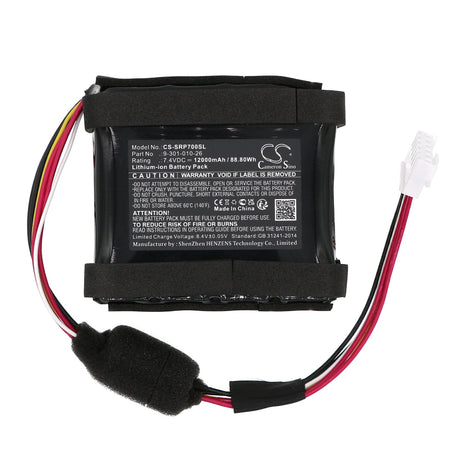 7.4V, Li-ion, 12000mAh, Speaker battery fits Sony, Srs-xp700, 88.80Wh Speaker Cameron Sino Technology Limited