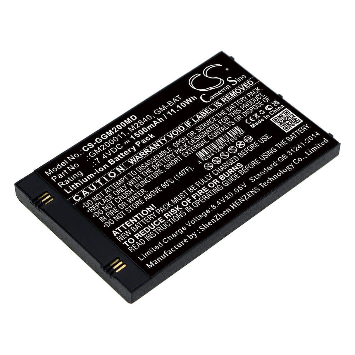 7.4V, Li-ion, 1500mAh, Medical battery fits Ge, Gm200011, Echographe Vscan, Scan Ultrasound, 11.10Wh Medical Cameron Sino Technology Limited (Medical)
