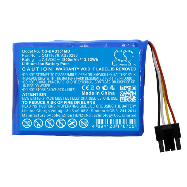 7.4V, Li-ion, 1800mAh, Medical battery fits Baxter Healthcare, Sigma, 55075-2, 35702, 35724, 13.32Wh Medical Cameron Sino Technology Limited (Medical)