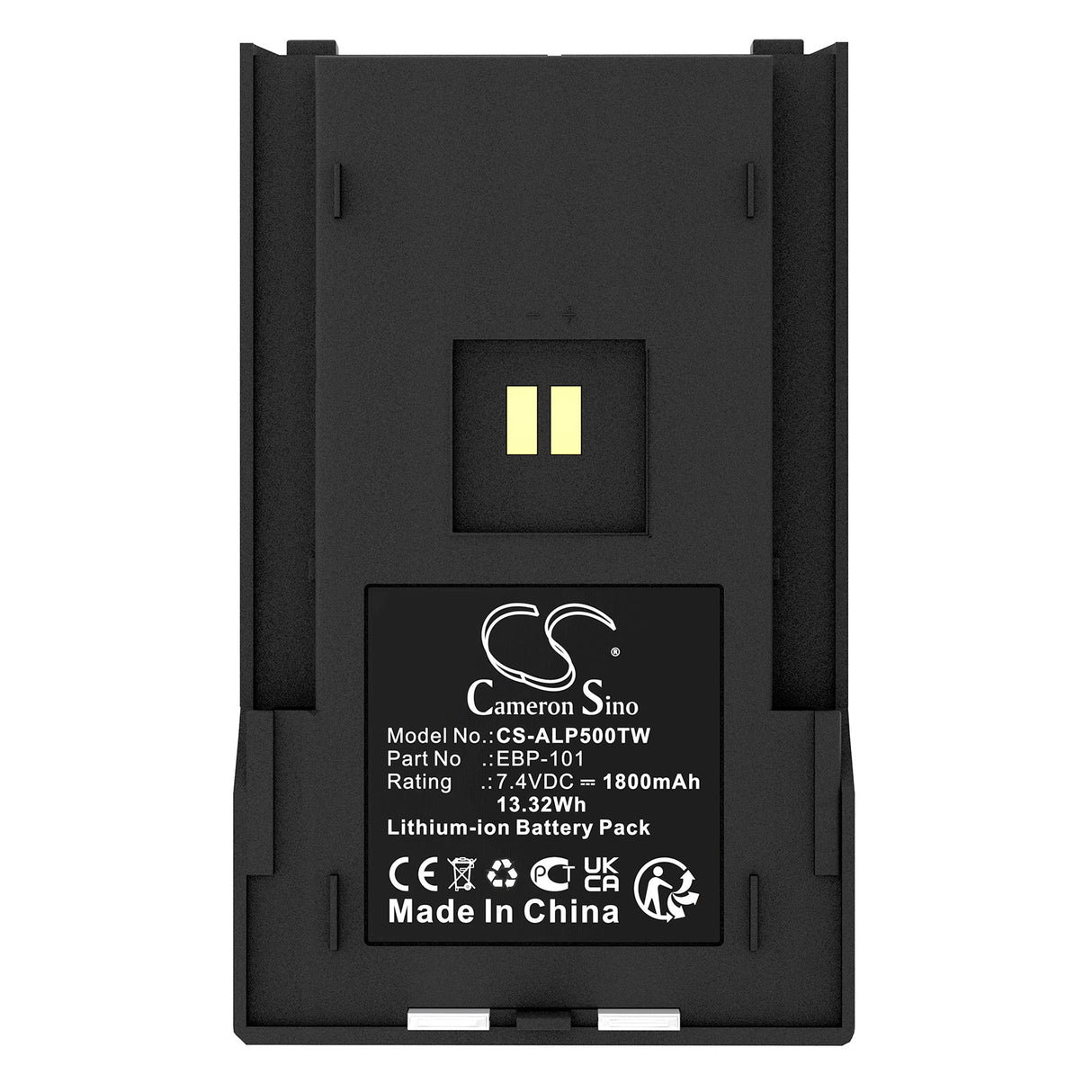 7.4V, Li-ion, 1800mAh, Two-Way Radio battery fits Alinco, Dj-pax4, Dj-vx10, 13.32Wh Two-Way Radio Cameron Sino Technology Limited