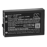 3.7V, Li-ion, 2000mAh, Two-Way Radio battery fits Icom, Bp-296, Ic-m37, Ic-m37e, 7.4Wh Two-Way Radio Cameron Sino Technology Limited