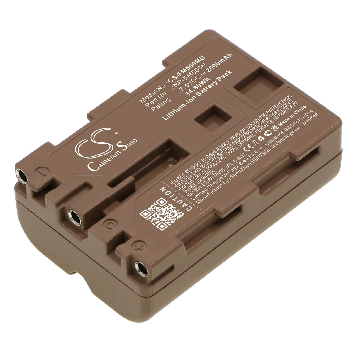 7.4V, Li-ion, 2000mAh, Camera battery fits Sony, Np-fm500h, Alpha Dslr-a100, Alpha Dslr-a100/b, 14.8Wh Camera Cameron Sino Technology Limited (Camera)